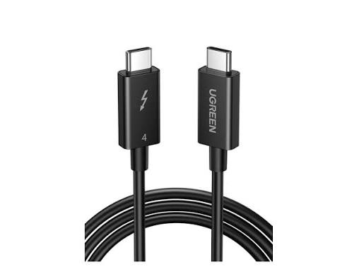 UGREEN USB-C إلى USB-C Thunderbolt 4 كابل 0.8m (أسود)US501 100W