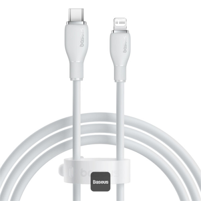كابل بيسوس بودينج للشحن السريع – Type-C إلى Lightning – بطول 1.2 متر – ألوان متعددة-أبيض
